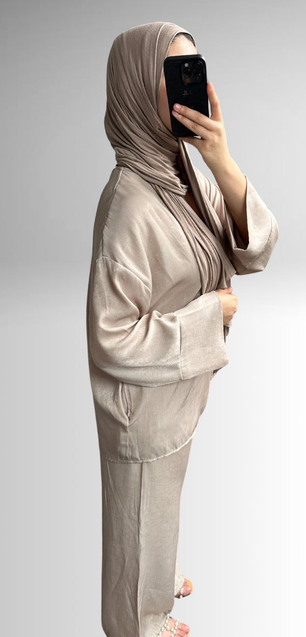Satin co-ord champagne